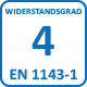 Widerstandsgrad 4 nach EN 1143-1