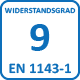 Widerstandsgrad 9 nach EN 1143-1